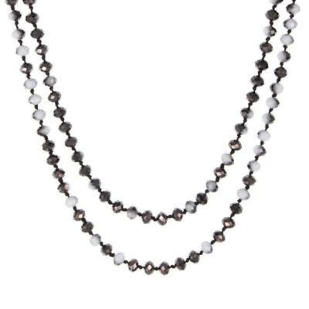 Black & White Beaded Necklace - Game Day - Collegiate